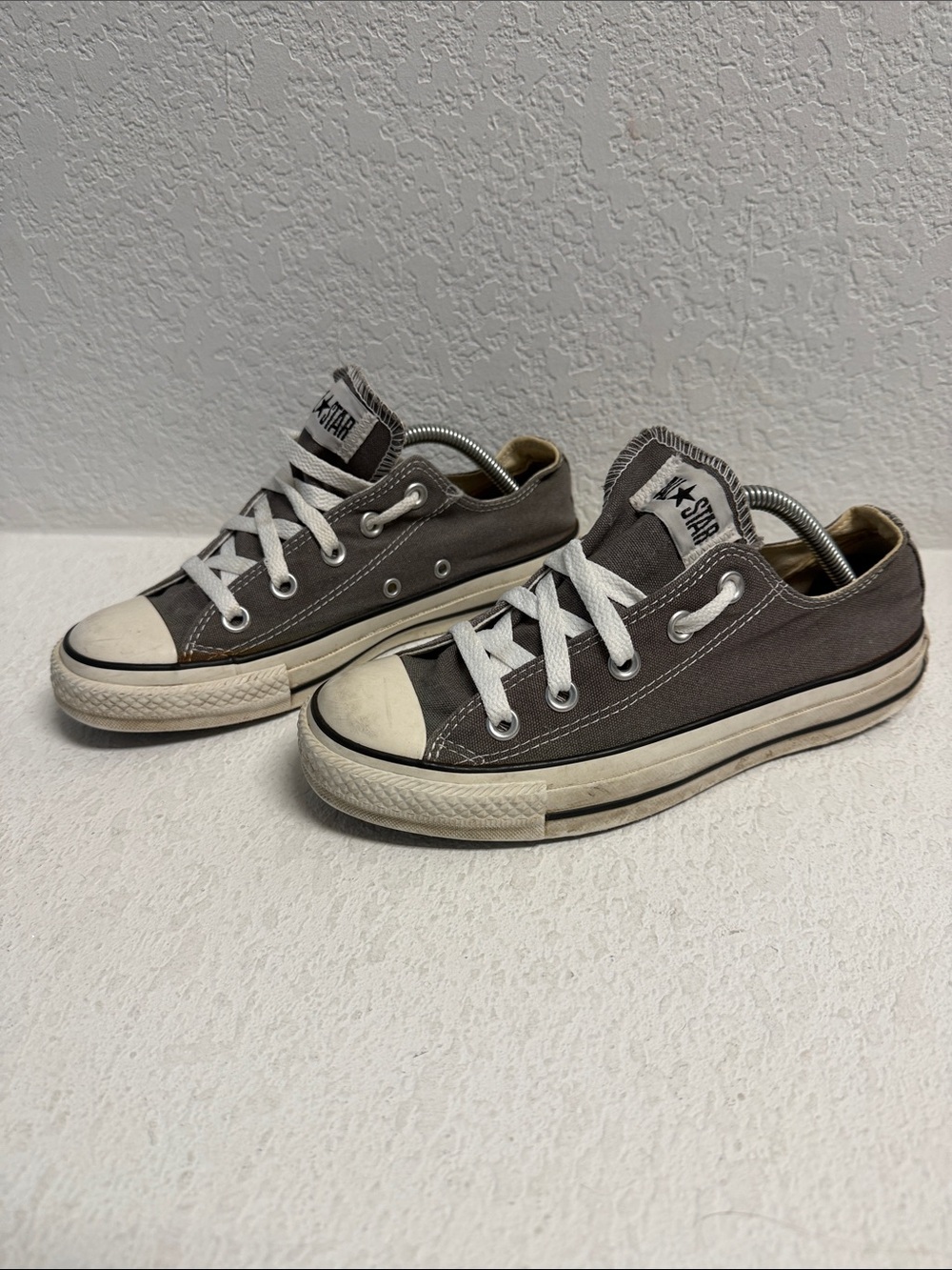 Converse Chuck Taylor All Star Low Top Sneakers - Charcoal Gray W6 M4 - Picture 3 of 7